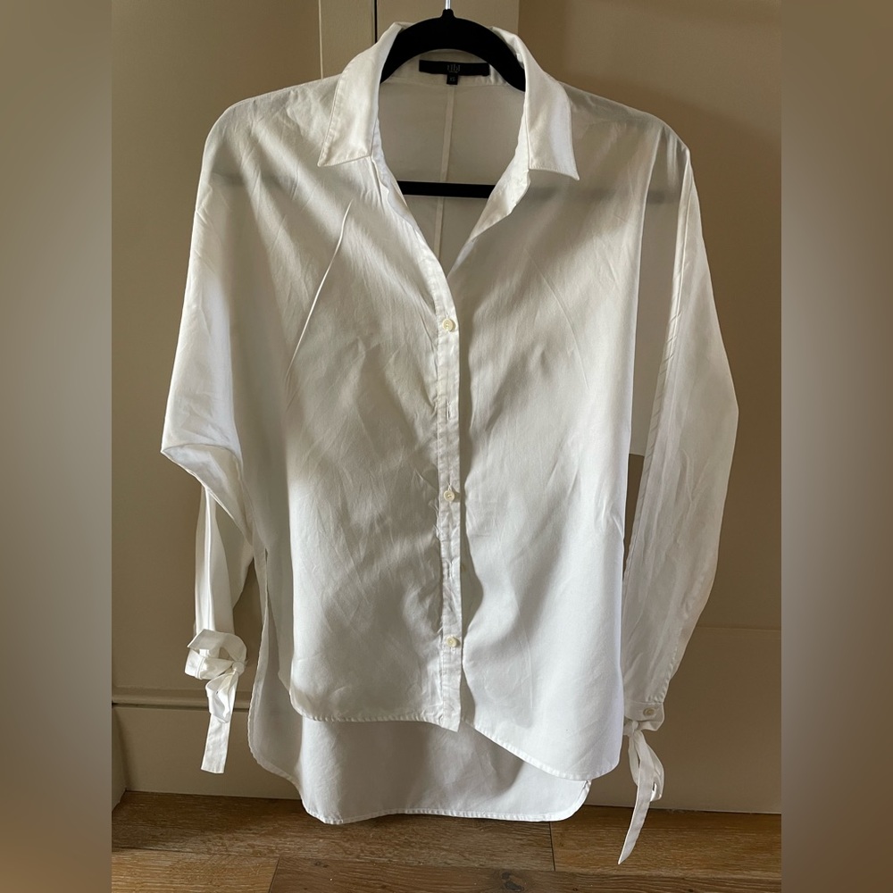 TIBI White Cotton Shirt, XS